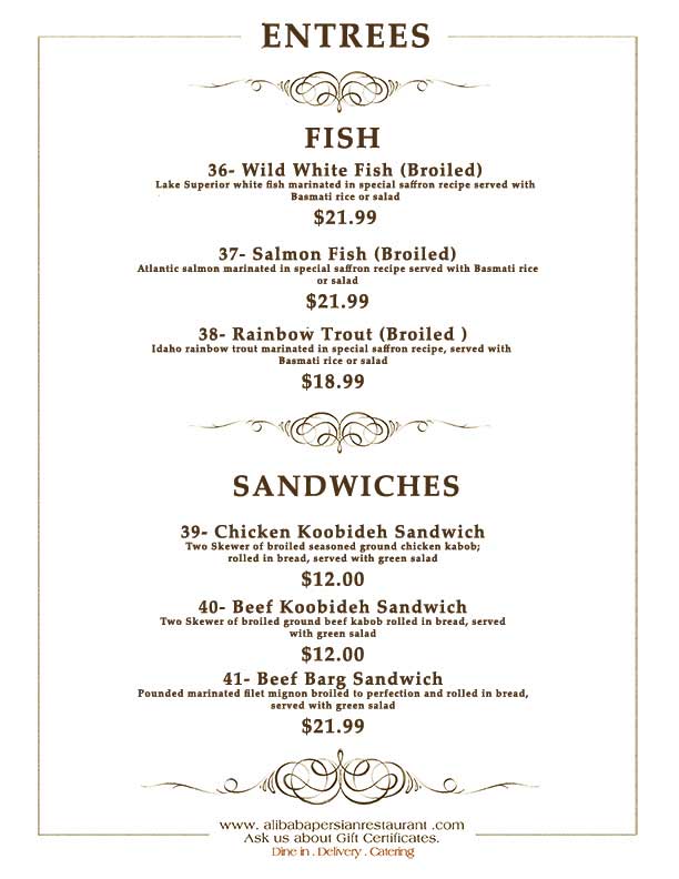 Ali Baba Fine Persian Cuisine Encino Chatsworth Reseda Woodland